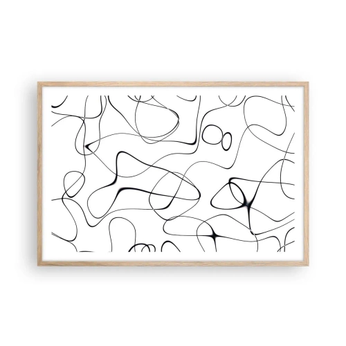 Affiche dans un chêne clair - Poster - Le chemin de la vie, les voies du hasard - 91x61 cm