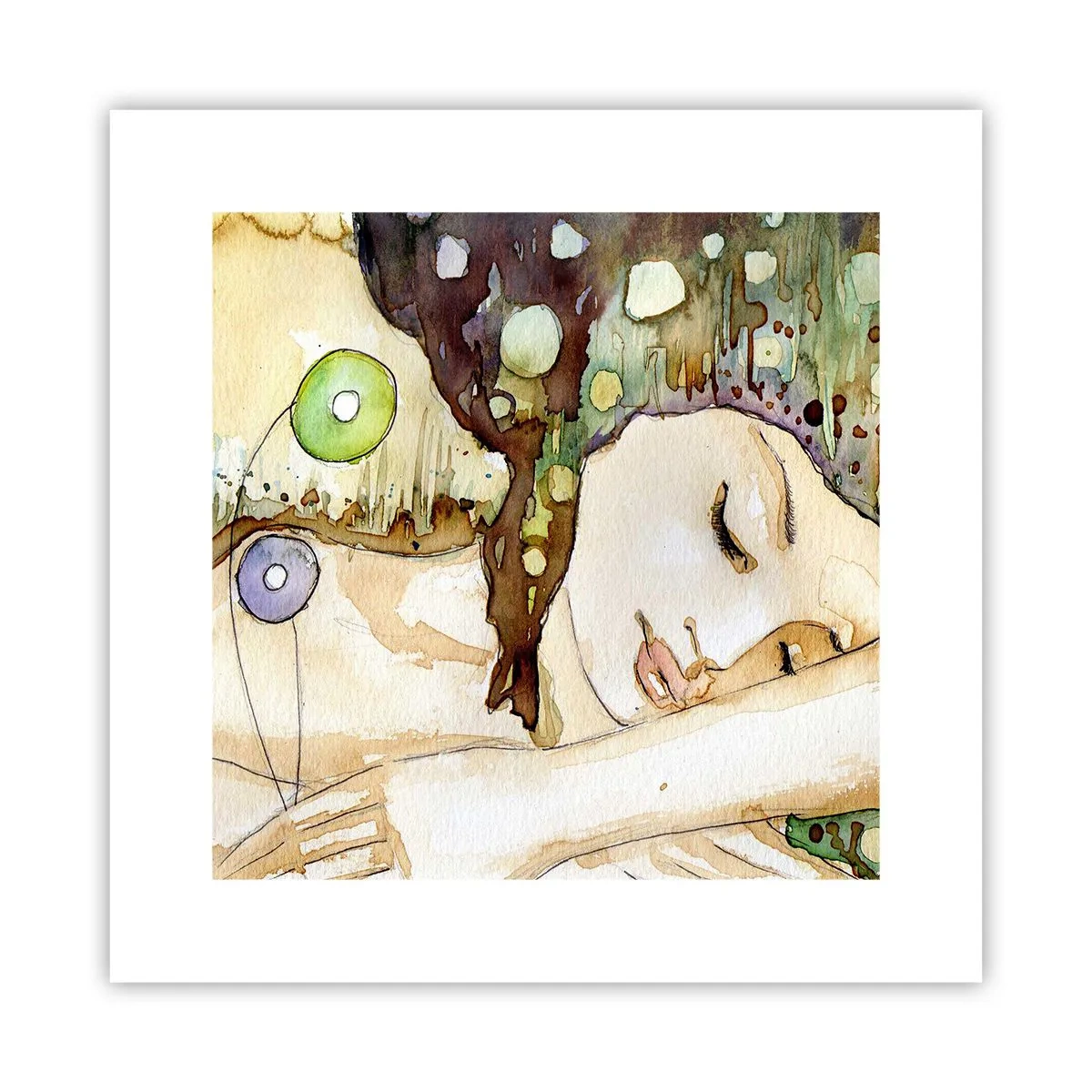 Affiche - Poster - Un rêve violet émeraude - 30x30 cm