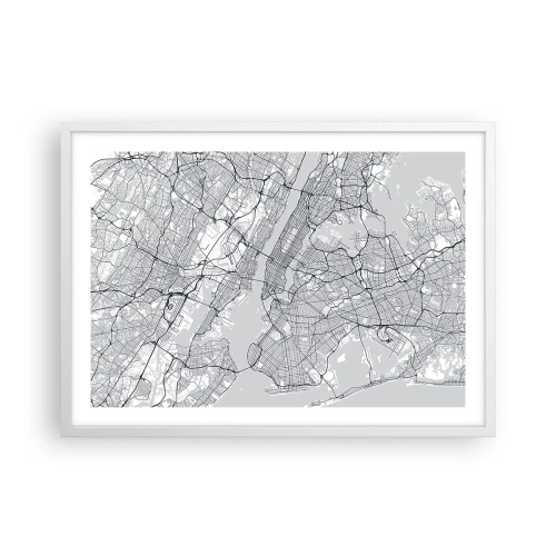 Affiche dans un cadre blanc - Poster - Anatomie de la métropole - 70x50 cm
