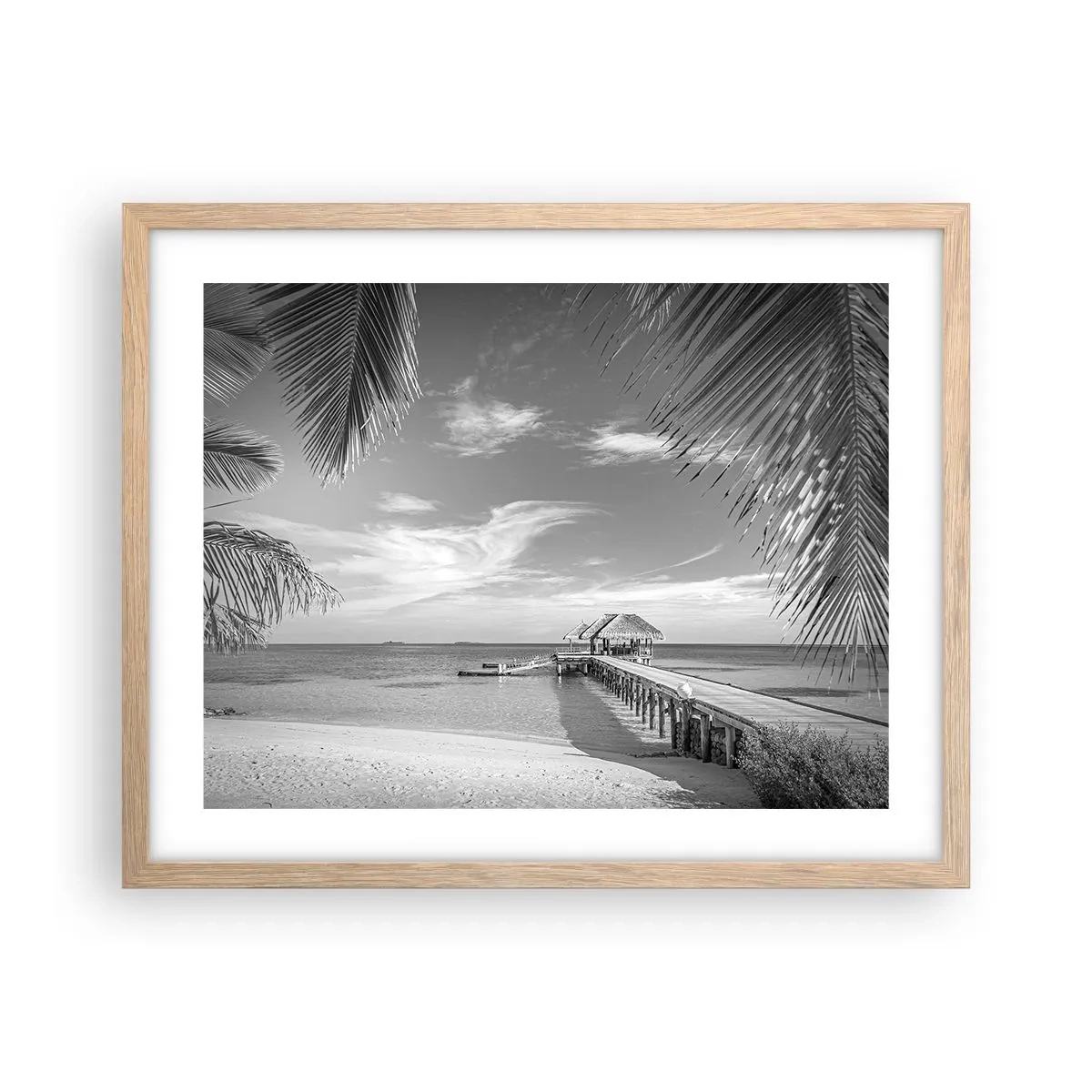 Affiche dans un chêne clair - Poster - Souvenirs ou rêve? - 50x40 cm