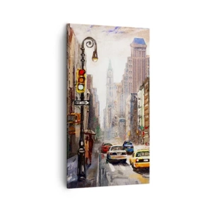 Impression sur toile - Image sur toile - New-Zork - coloré même sous la pluie - 45x80 cm