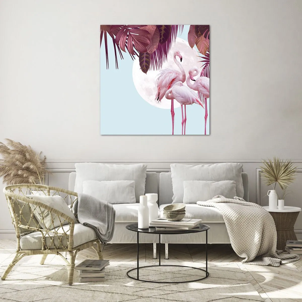 Impression sur verre - Image sur verre - Trois oiseaux gracieux - 40x40 cm