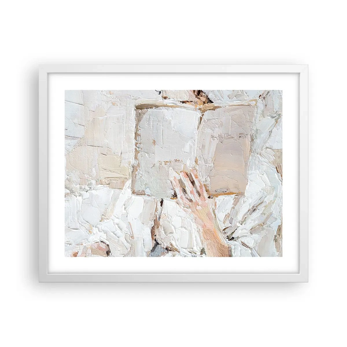 Affiche dans un cadre blanc - Poster - Dans un autre monde - 50x40 cm