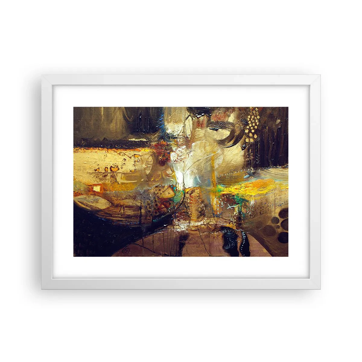 Affiche dans un cadre blanc - Poster - Froid, tiède, chaud - 40x30 cm