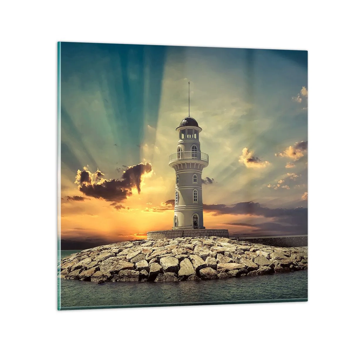 Impression sur verre - Image sur verre - Lumière - Bonté - Beauté - 40x40 cm