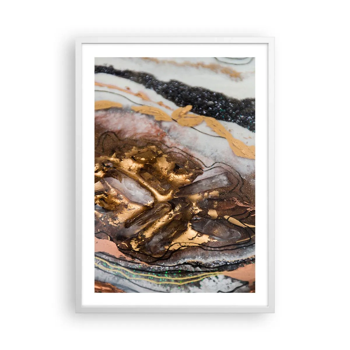 Affiche dans un cadre blanc - Poster - Élément de la terre - 50x70 cm
