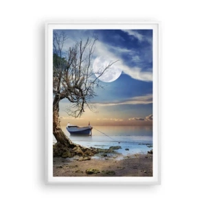 Affiche dans un cadre blanc - Poster - Est-ce la fin ou le début ? - 70x100 cm