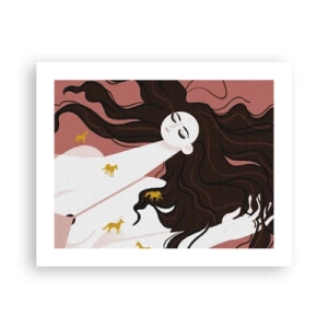 Affiche - Poster - Rêve d'un cheval d'or - 50x40 cm