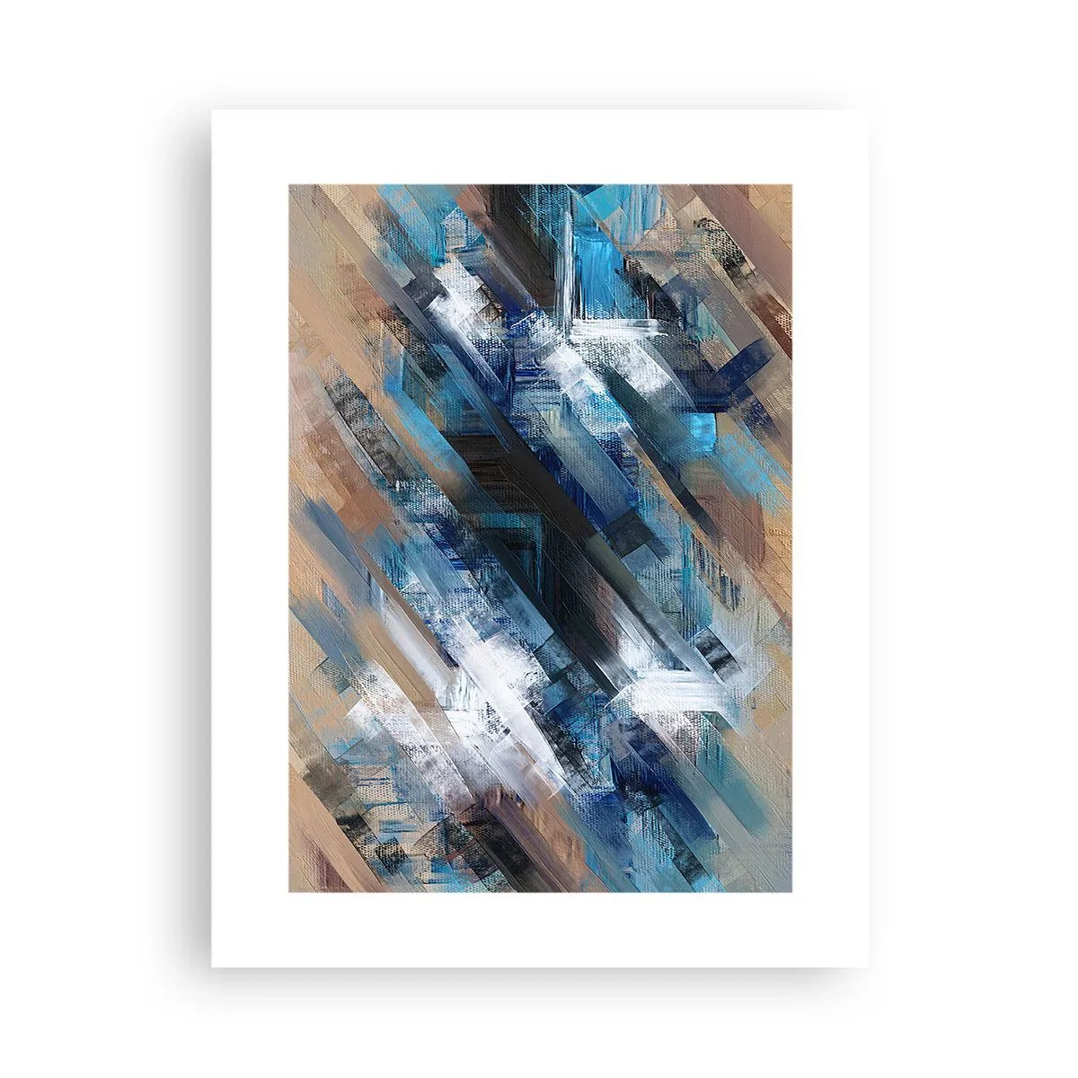 Affiche - Poster - Diagonale de bleus - 30x40 cm