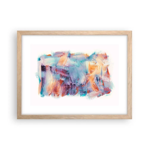 Affiche dans un chêne clair - Poster - Un désordre coloré - 40x30 cm