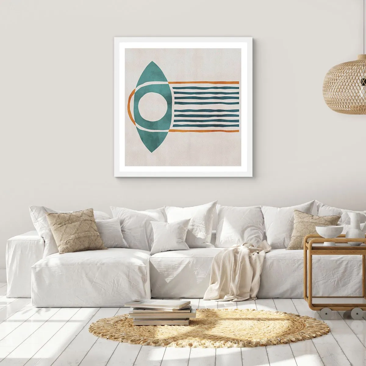 Affiche dans un cadre blanc - Poster - Signes et rituels - 30x30 cm