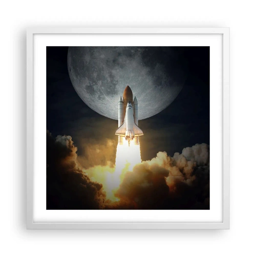 Affiche dans un cadre blanc - Poster - Le début d'une aventure surnaturelle - 50x50 cm
