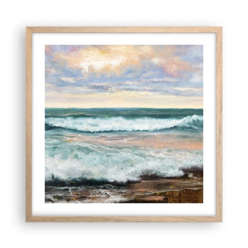 Affiche dans un chêne clair - Poster - Ici tu adouciras ton âme - 50x50 cm