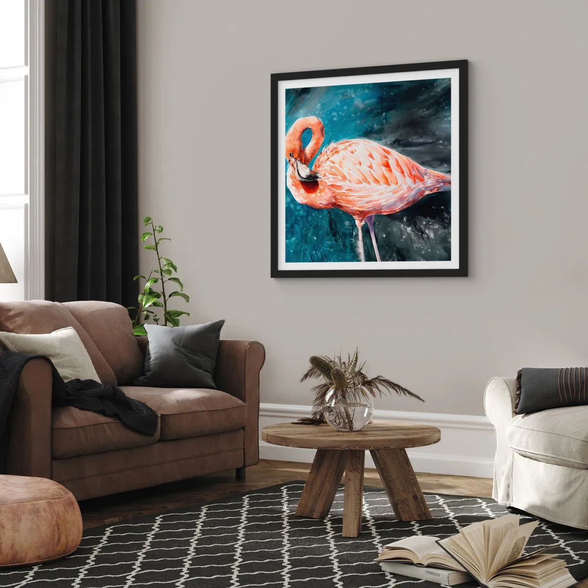Affiche dans un cadre noir - Poster - Décoratif par nature - 30x30 cm