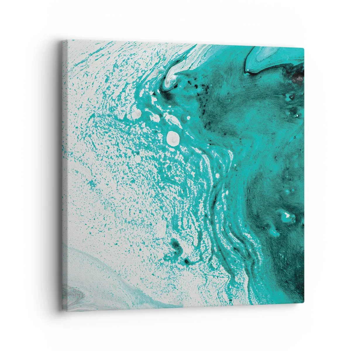 Impression sur toile - Image sur toile - Se fondre dans le bleu et le turquoise - 30x30 cm