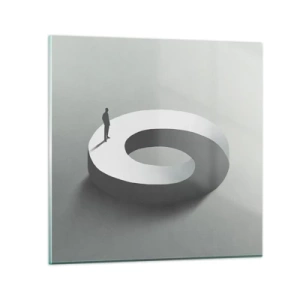 Impression sur verre - Image sur verre - Et sois intelligent ici - 70x70 cm