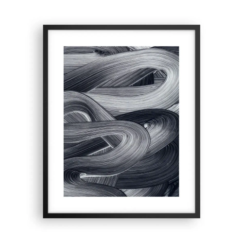 Affiche dans un cadre noir - Poster - La fluidité de la réalité - 40x50 cm