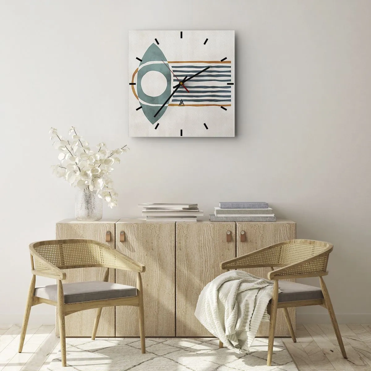 Horloge murale - Pendule murale - Signes et rituels - 30x30 cm