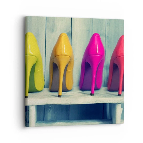 Impression sur toile - Image sur toile - Promenade sur l'arc-en-ciel - 30x30 cm