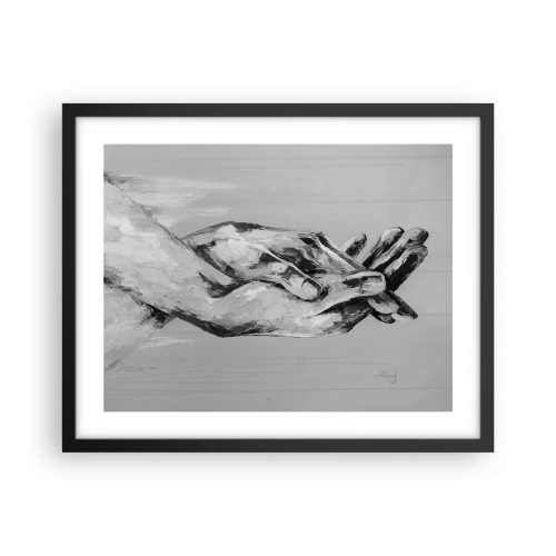 Affiche dans un cadre noir - Poster - Début... - 50x40 cm