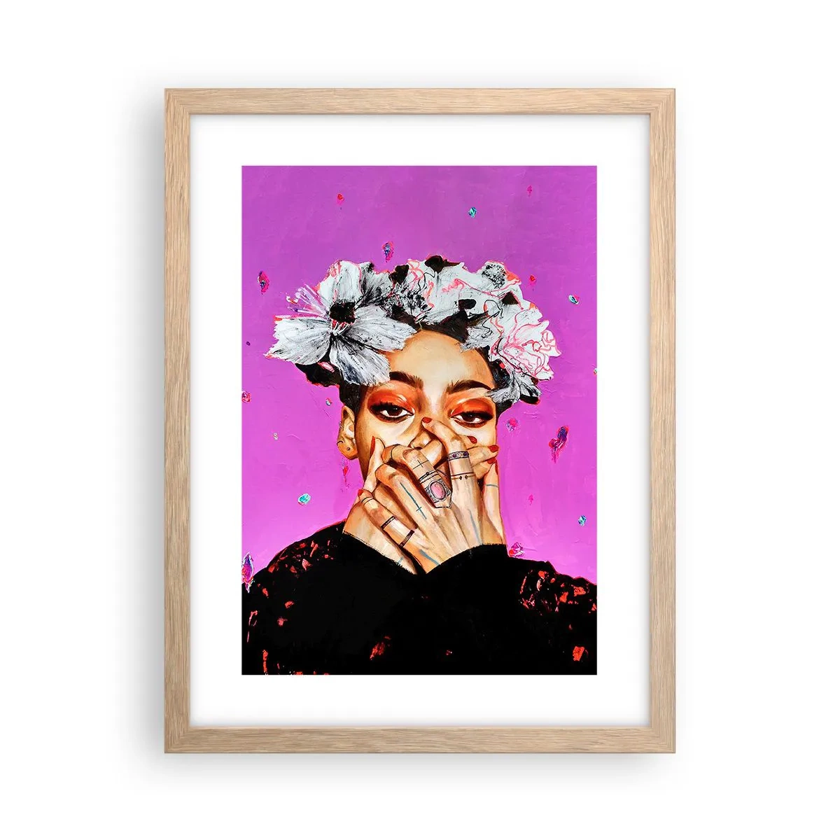 Affiche dans un chêne clair - Poster - Un peu fou - 30x40 cm