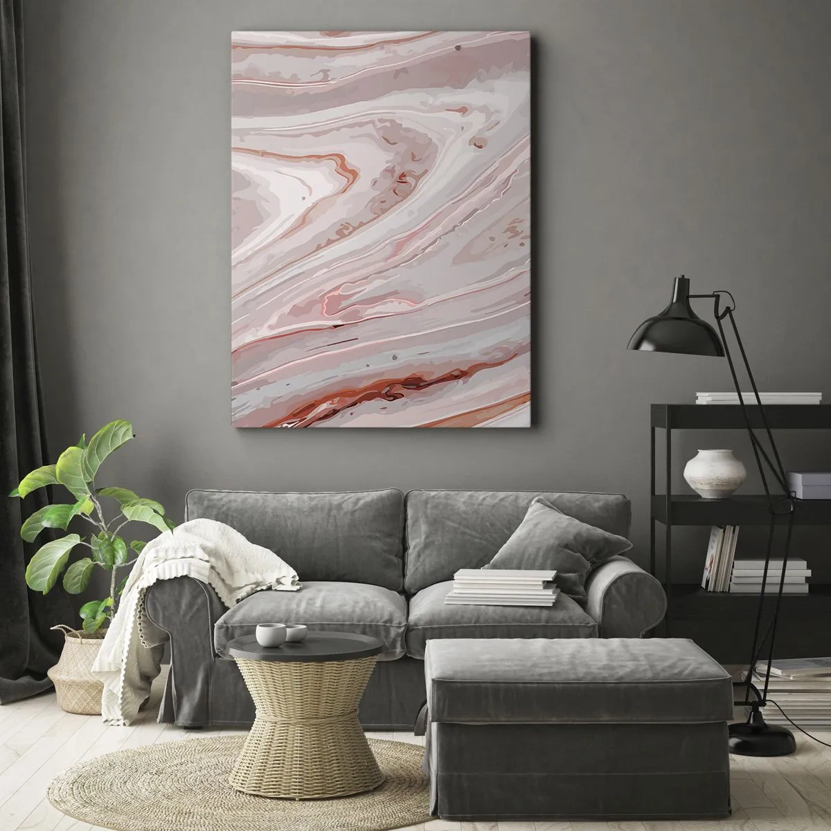 Impression sur toile - Image sur toile - Rose liquide - 45x80 cm