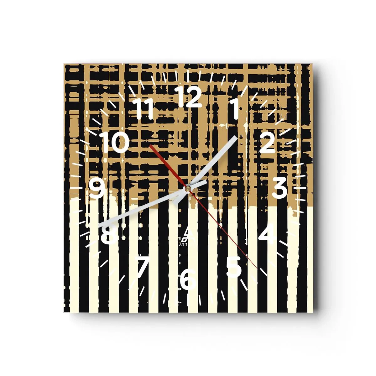 Horloge murale - Pendule murale - Abstraction architecturale - 30x30 cm