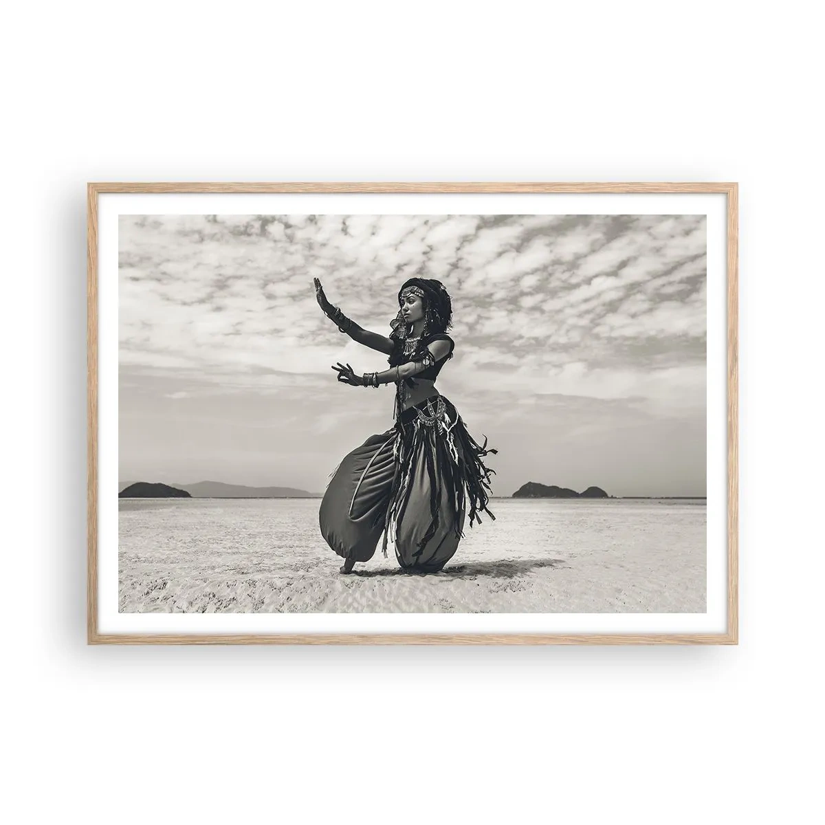 Affiche dans un chêne clair - Poster - Danse des îles du sud - 100x70 cm