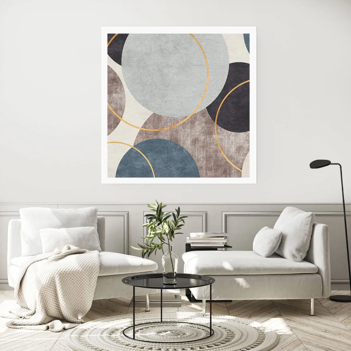 Affiche - Poster - Cercles sur cercles - 40x40 cm