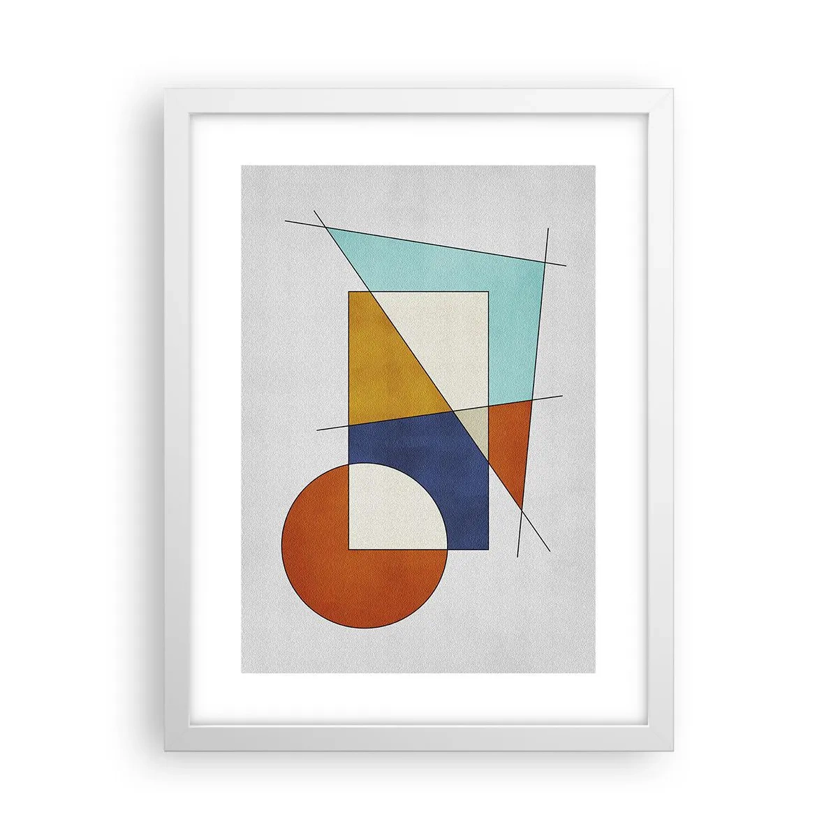 Affiche dans un cadre blanc - Poster - Abstraction : plaisir moderniste - 30x40 cm