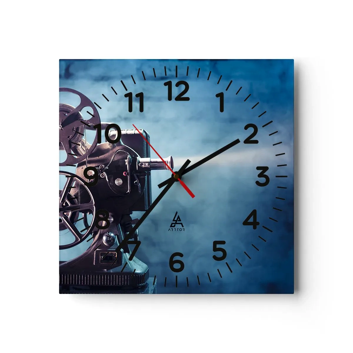 Horloge murale - Pendule murale - Dans un vieux cinéma - 30x30 cm
