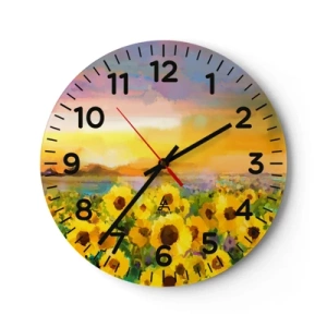 Horloge murale - Pendule murale - Le soleil lui-même est descendu sur terre - 30x30 cm