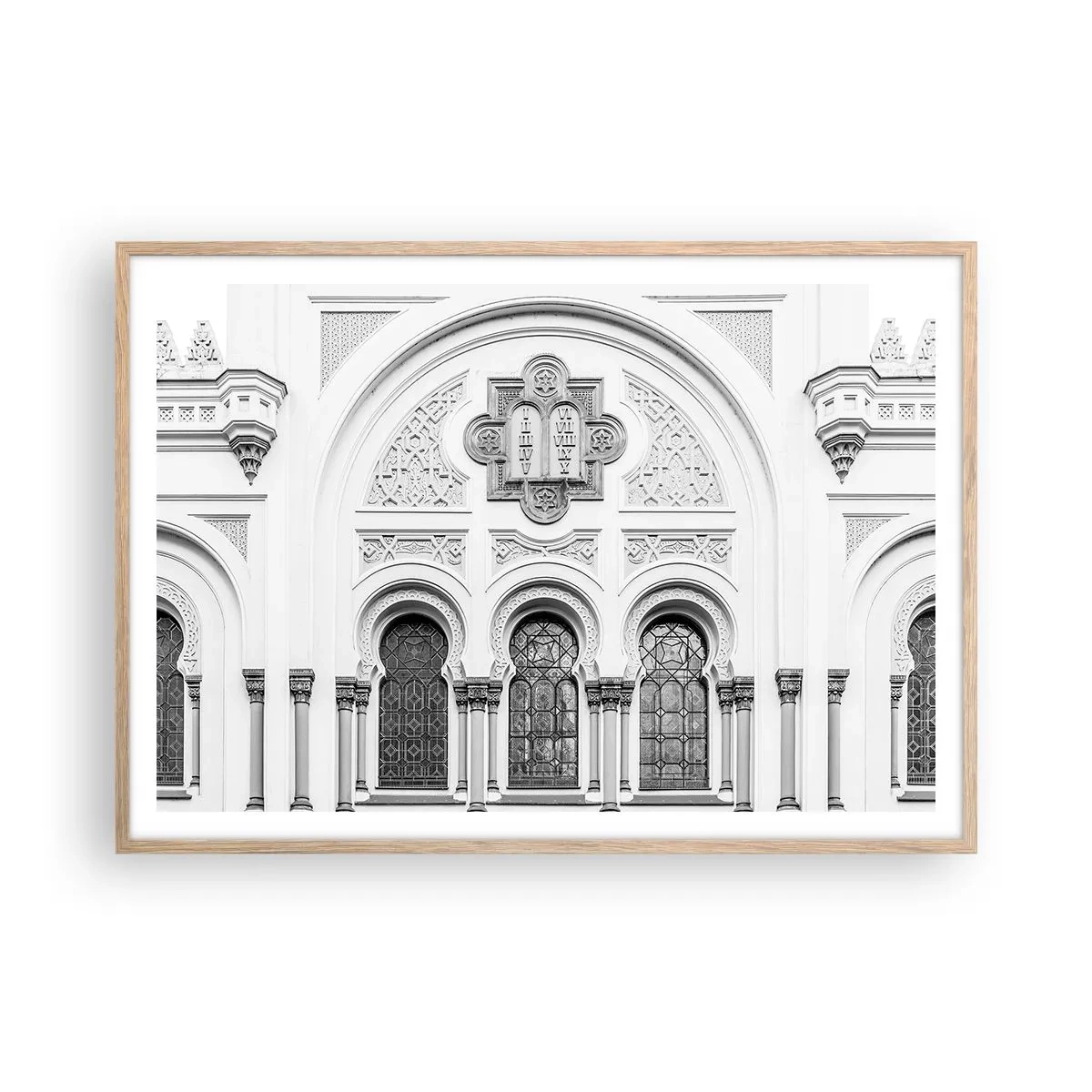 Affiche dans un chêne clair - Poster - À la frontière des cultures - 100x70 cm