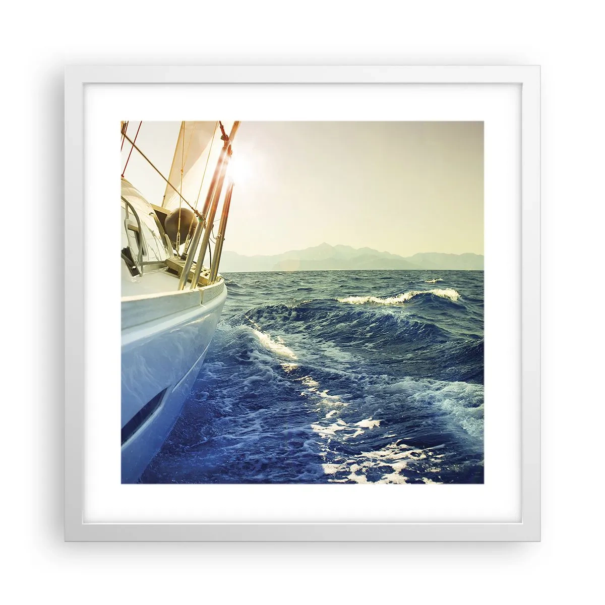 Affiche dans un cadre blanc - Poster - Suite à l'aventure - 40x40 cm