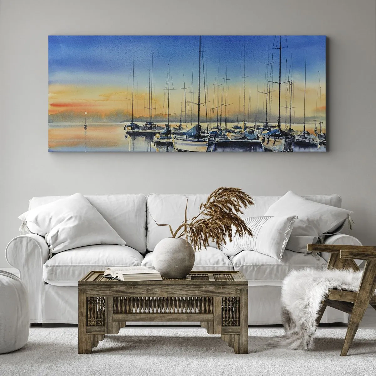 Impression sur toile - Image sur toile - Fin d'une belle journée - 100x40 cm