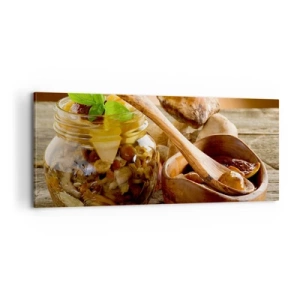 Impression sur toile - Image sur toile - Que ce soit frais ou salé, ou en automne... - 100x40 cm