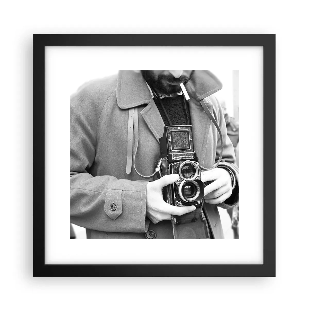 Affiche dans un cadre noir - Poster - Dans un style rétro - 30x30 cm