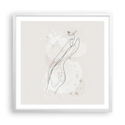Affiche dans un cadre blanc - Poster - Trompe l'oeil - 60x60 cm
