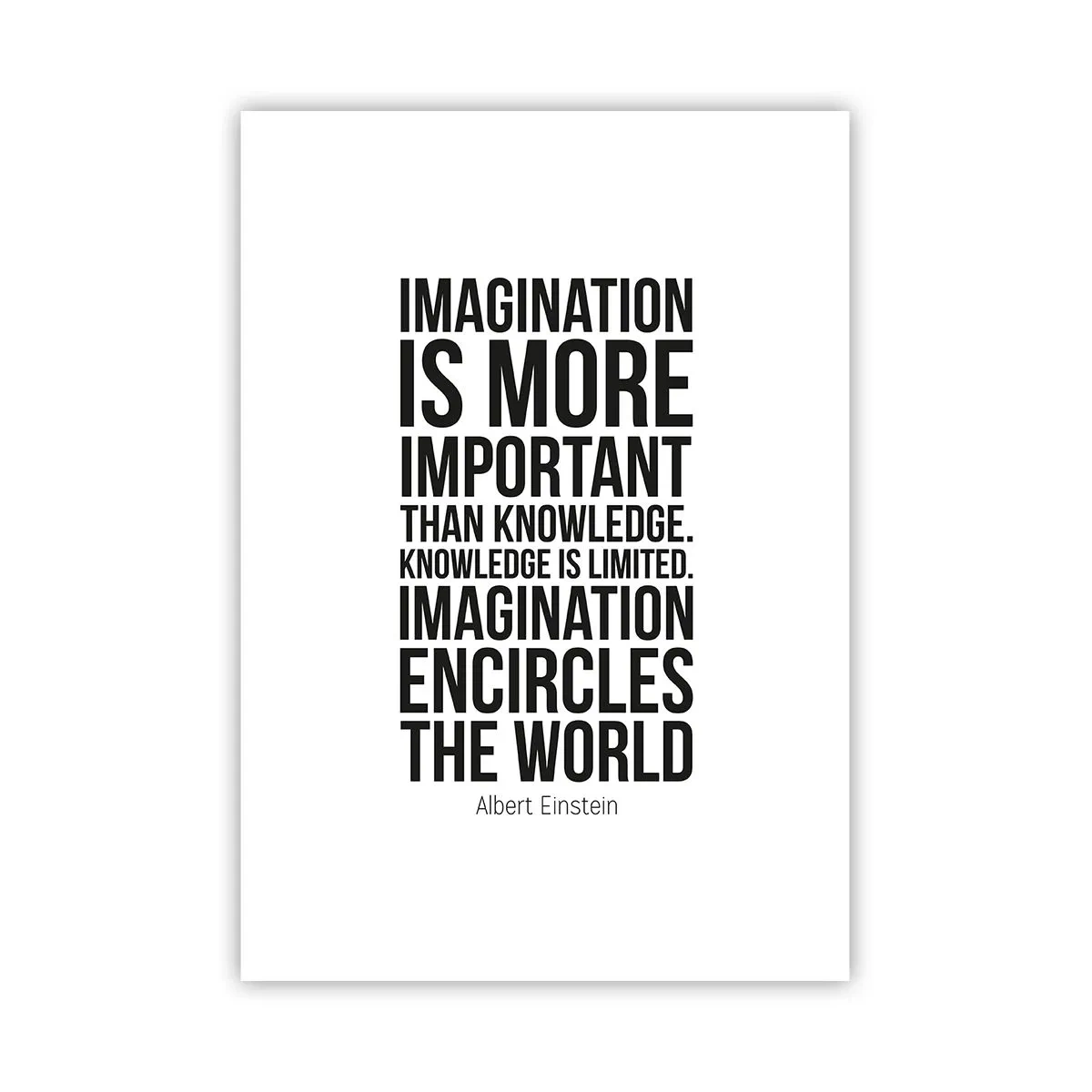 Affiche - Poster - Einstein sur le pouvoir de l'imagination - 70x100 cm