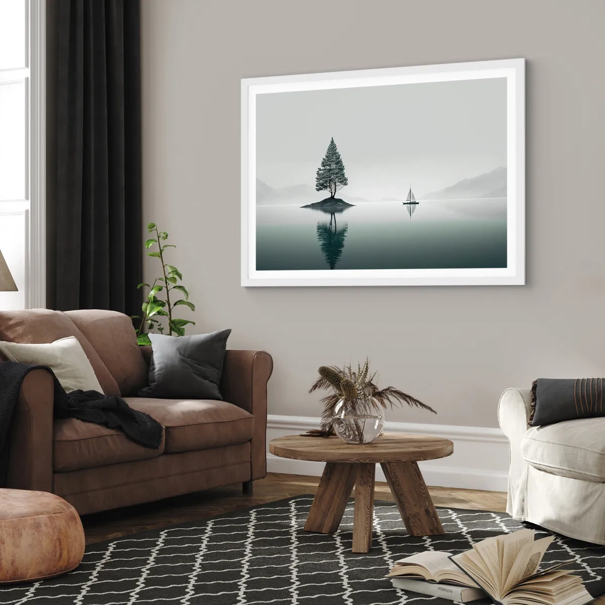 Affiche dans un cadre blanc - Poster - Un rêve somnolent - 70x50 cm