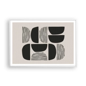 Affiche dans un cadre blanc - Poster - Offres sans enthousiasme - 100x70 cm