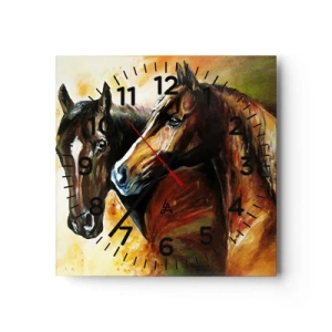 Horloge murale - Pendule murale - Deux fois plus gracieux - 40x40 cm