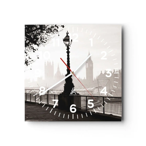Horloge murale - Pendule murale - Un matin londonien - 30x30 cm