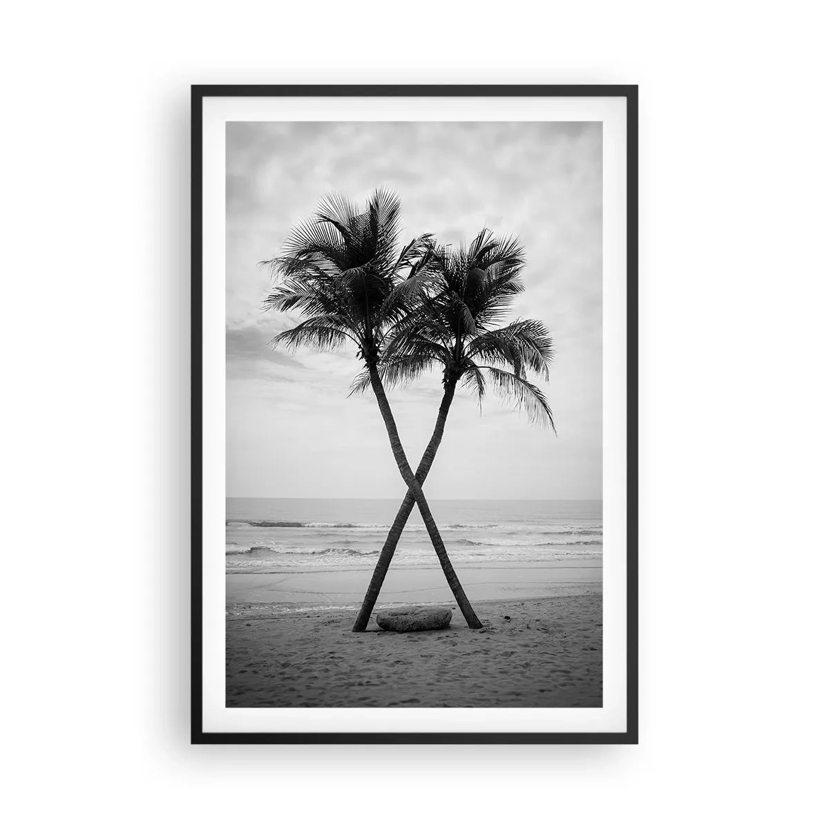 Affiche dans un cadre noir - Poster - Elle a senti une présence - 61x91 cm