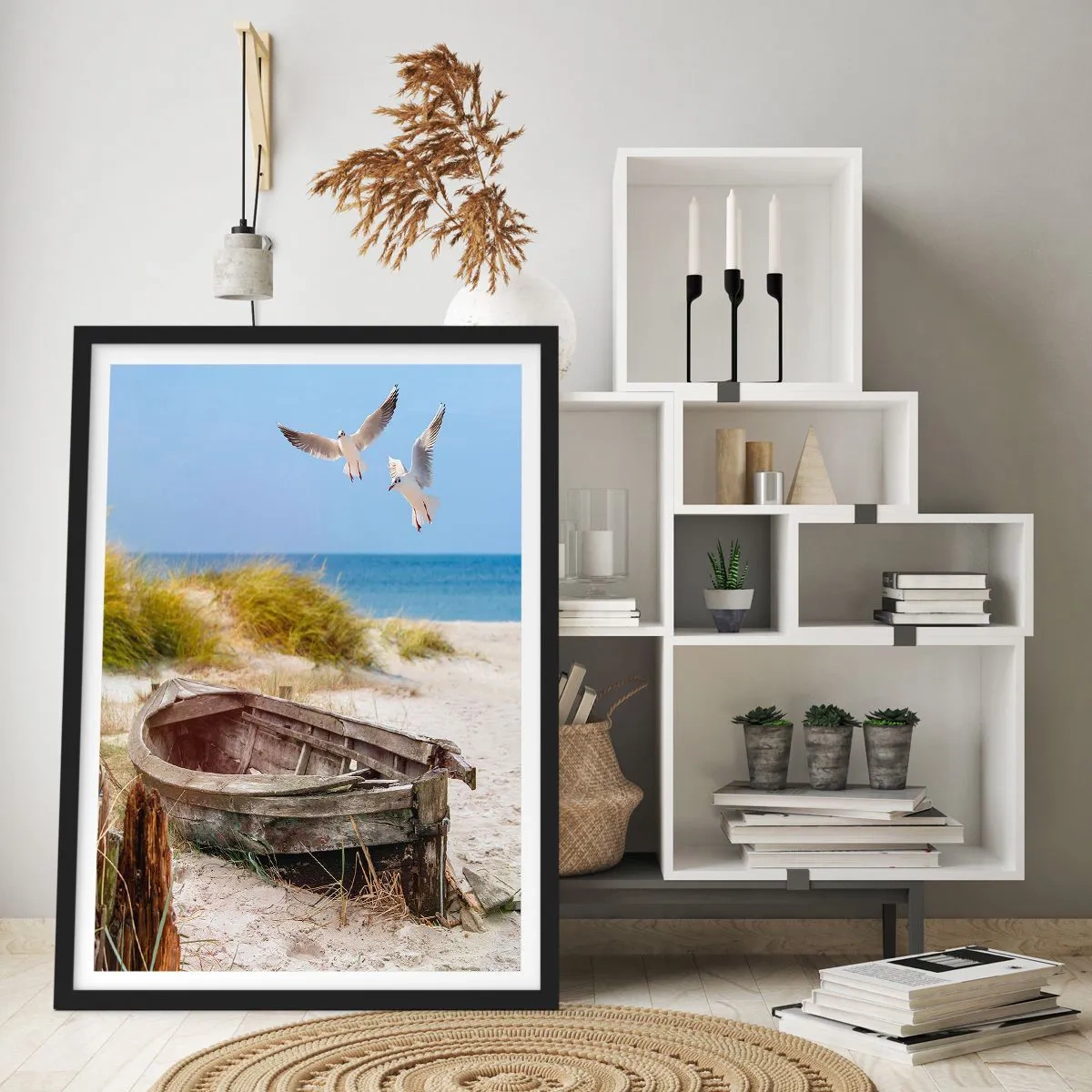 Affiche dans un cadre noir - Poster - Bain de vent - 40x50 cm