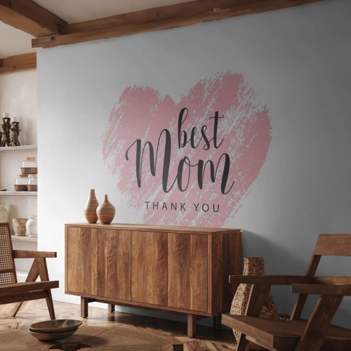Papier peint sur mesure Premium Canvas - Toujours au bon moment - Cœur, Amour, Fête des mères