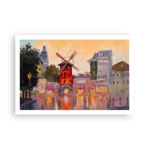 Affiche - Poster - Icones parisiennes – le Moulin rouge - 91x61 cm