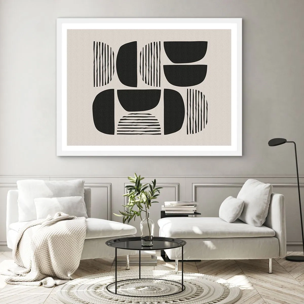 Affiche dans un cadre blanc - Poster - Offres sans enthousiasme - 91x61 cm