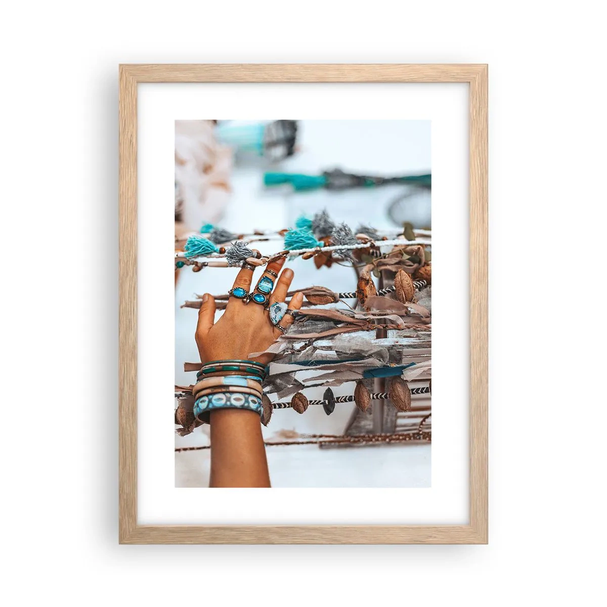 Affiche dans un chêne clair - Poster - Trésor local - 30x40 cm