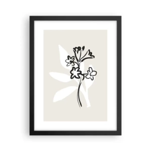 Affiche dans un cadre noir - Poster - Esquisse pour l'herbier - 30x40 cm